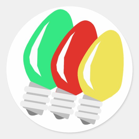 Vrolijke en heldere kerstverlichting Stickers (Voorkant)
