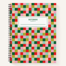 Vrolijke en heldere kleurblokken notitieboek