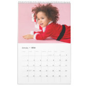 Vrolijke en heldere typografie Kerstfoto Kalender (Jan 2026)