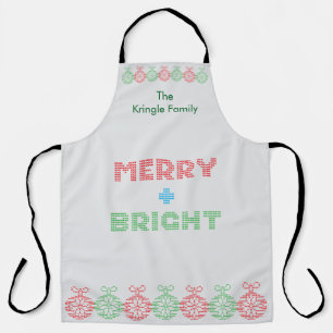 Vrolijke en heldere typografie Kerstmis Schort