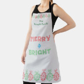 Vrolijke en heldere typografie Kerstmis Schort (Insitu)