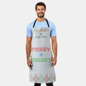 Vrolijke en heldere typografie Kerstmis Schort (Gedragen)