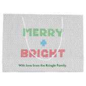 Vrolijke en heldere typografie Kersttrui Groot Cadeauzakje (Achterkant)