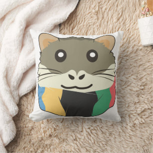 Vrolijke en luchtige hamster kussen