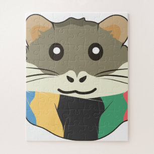 Vrolijke en luchtige hamster legpuzzel