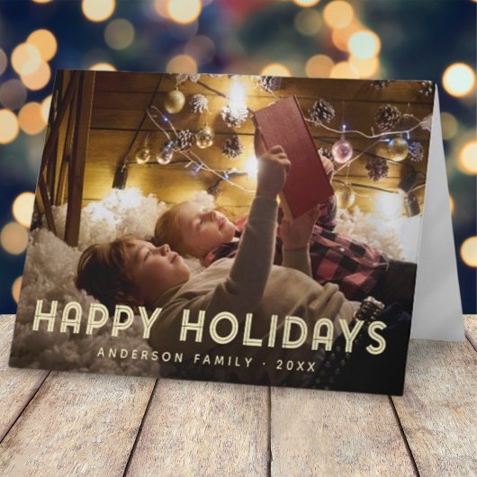 Vrolijke Feestdagen Moderne Eenvoudige Typografie