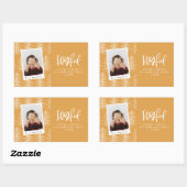 Vrolijke foto en kerstboom vakantie gunst rechthoekige sticker (Vel)