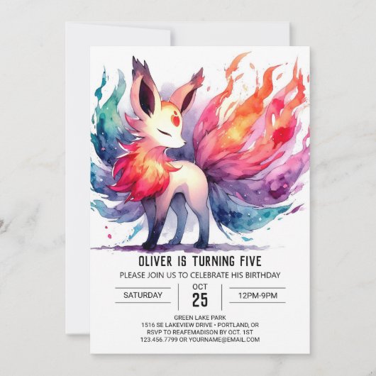 Vrolijke Fox verjaardag Kaart (Voorkant)
