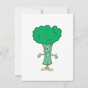 vrolijke gekke broccoli cartoon