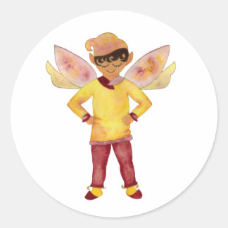 Vrolijke gele elf Sticker