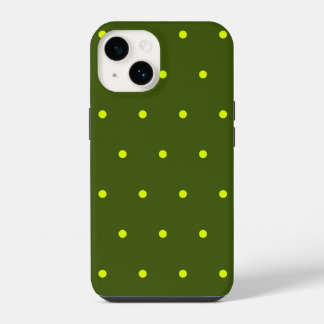 Vrolijke gele stippen iPhone 14 hoesje