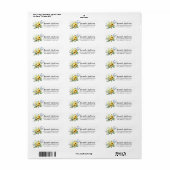 Vrolijke Gele Zonnebloem Bruidsshower Labels (Full Sheet)