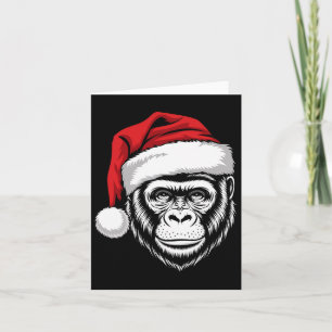 Vrolijke Gorilla Santa op Gorilla Christmas Kaart