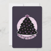 Vrolijke Gothmas Paars Feestdagenkaart (Voorkant)