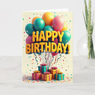Vrolijke Gouden Letters Kaart