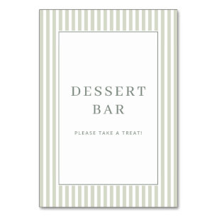 Vrolijke Groene Beige Minimalistische Dessertbar B Kaart