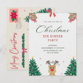 Vrolijke Groeten Kerst Briefkaarten (Voorkant / Achterkant)