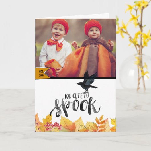 vrolijke halloween kaart (Gele Bloem)