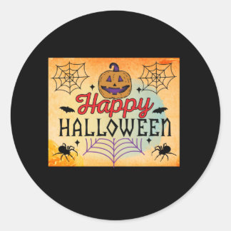 vrolijke halloween ronde sticker