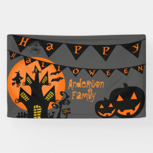 vrolijke halloween spandoek