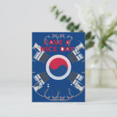 Vrolijke "Have a Nice Day" Koreaanse vlag Art Desi Briefkaart (Staand voorkant)