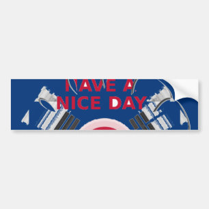 Vrolijke "Have a Nice Day" Koreaanse vlag Art Desi Bumpersticker