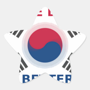 Vrolijke "Have a Nice Day" Koreaanse vlag Art ontw Ster Sticker