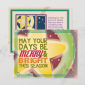vrolijke & heldere Kerstkaart Feestdagenkaart (Voorkant / Achterkant)