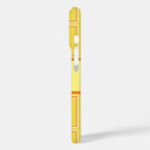 Vrolijke heldere Oranje witte verticale rechthoeke Case-Mate iPhone Case (Achterkant / Links)