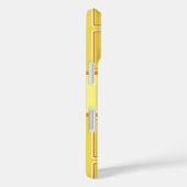 Vrolijke heldere Oranje witte verticale rechthoeke Case-Mate iPhone Case (Achterkant / Rechts)