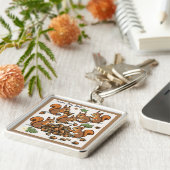 "Vrolijke herfst eekhoorn scene" Sleutelhanger (Zijkant)