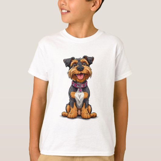 Vrolijke hond t-shirt (Voorkant)
