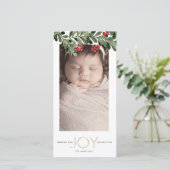 Vrolijke Hulsttakken Feestdagenkaart (Staand voorkant)