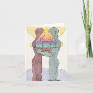 Vrolijke Huwelijk of Unie Notecard Kaart