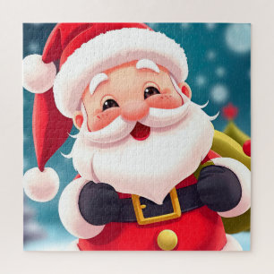 Vrolijke illustratie van Kerstman viert feest Legpuzzel
