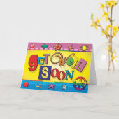 Vrolijke Kaarten - word goed spoedig 01 (Gele Bloem)