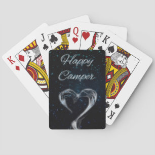 vrolijke kamper rook pokerkaarten