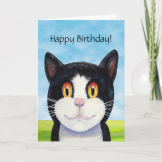 Vrolijke kat verjaardagskaart kaart