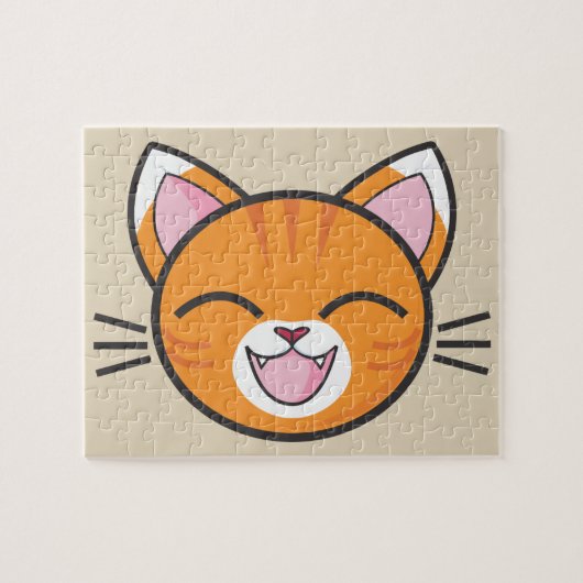 vrolijke kattenpuzzel legpuzzel (Horizontaal)