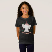 Vrolijke kerst Baby olifant T-shirt (Voorkant volledig)