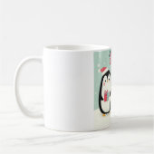 Vrolijke kerst besneeuwde pinguïns koffiemok (Links)