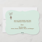 Vrolijke kerst Diagonal Stripe Holiday Feestdagenkaart (Achterkant)