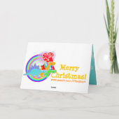 Vrolijke kerst Dinosaurus Kaart (Achterkant)