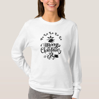vrolijke kerst "Fa la la la la" T-shirt