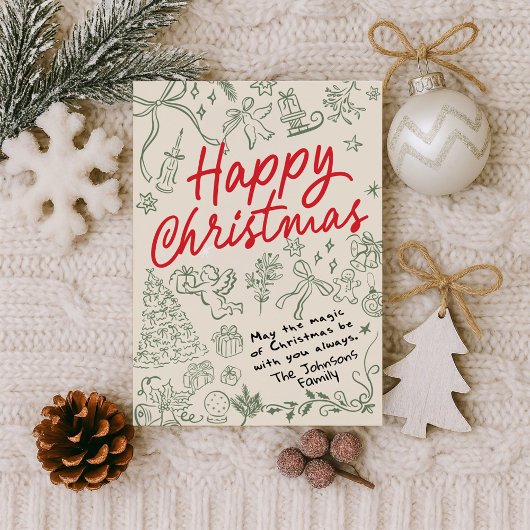 Vrolijke kerst grillige vakantie Kaart