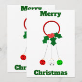 Vrolijke kerst Jingle Bells Kaart (Voorkant / Achterkant)