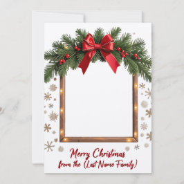 Vrolijke kerst Kaart met Feestelijke Garland Lijst