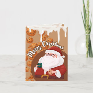 Vrolijke kerst Kaart met koekjes, vakantie Cheer
