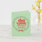 Vrolijke kerst Kaart voor de baas (Gele Bloem)