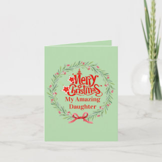 Vrolijke kerst Kaart voor dochter